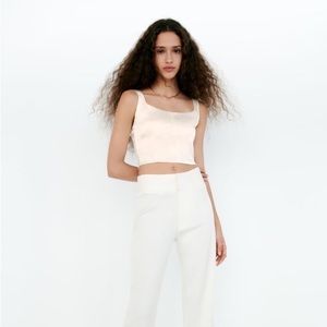 Zara Satin Effect Top - Cream